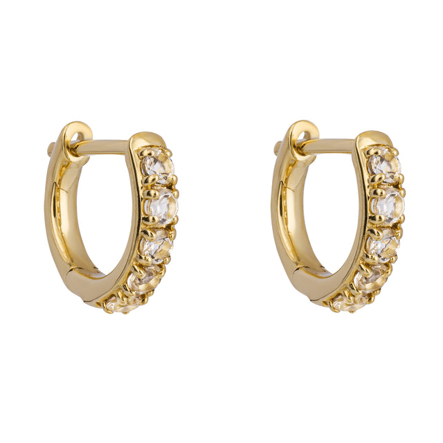 Pretty diamond huggy earrings