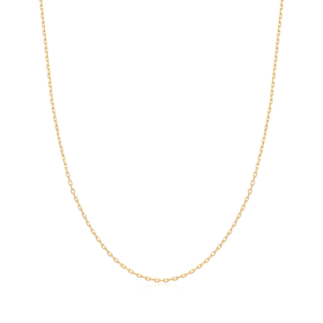 Gold Mini Link Charm Chain Necklace