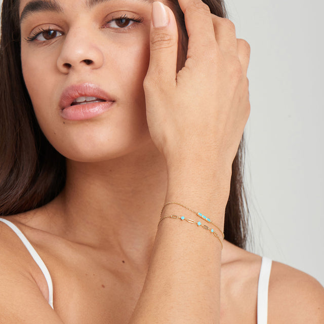 Turquoise bar bracelet