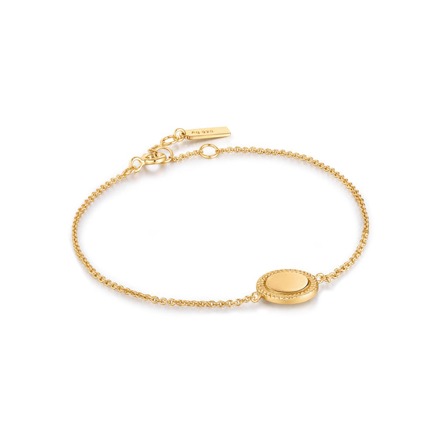Rope disc bracelet gold