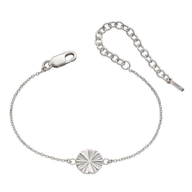 Diamond cut bracelet silver