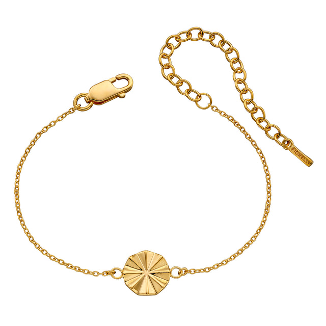 Diamond cut bracelet gold