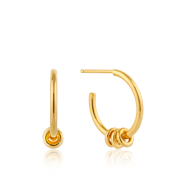 Modern hoop earrings gold