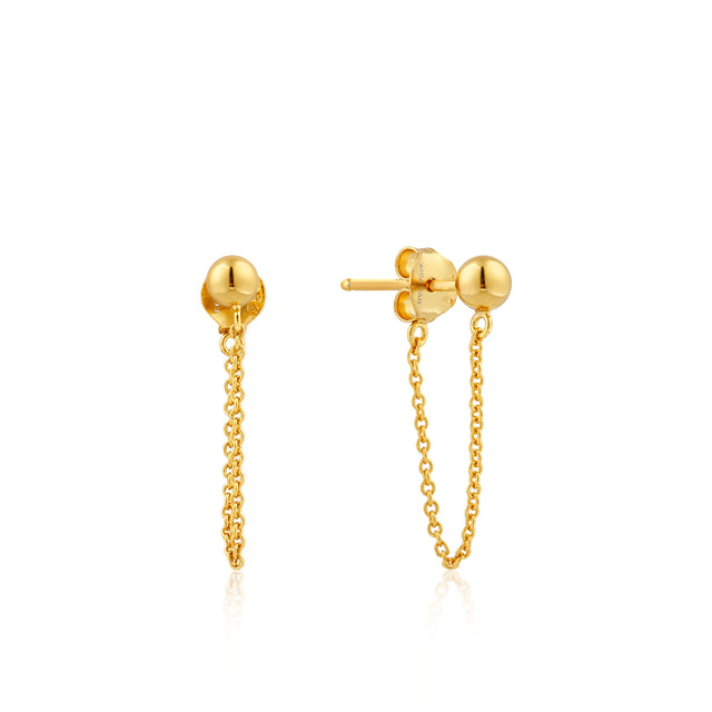 Modern chain stud earrings