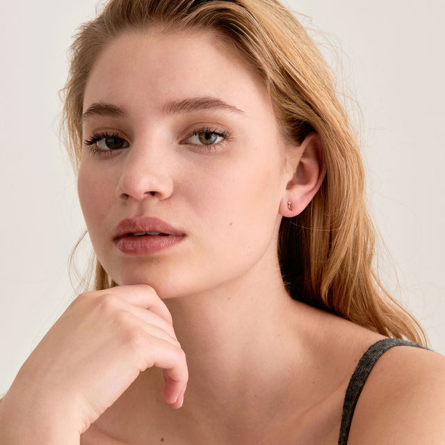 Midnight stud earrings gold