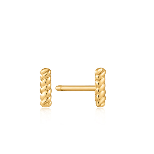 Rope bar stud earrings