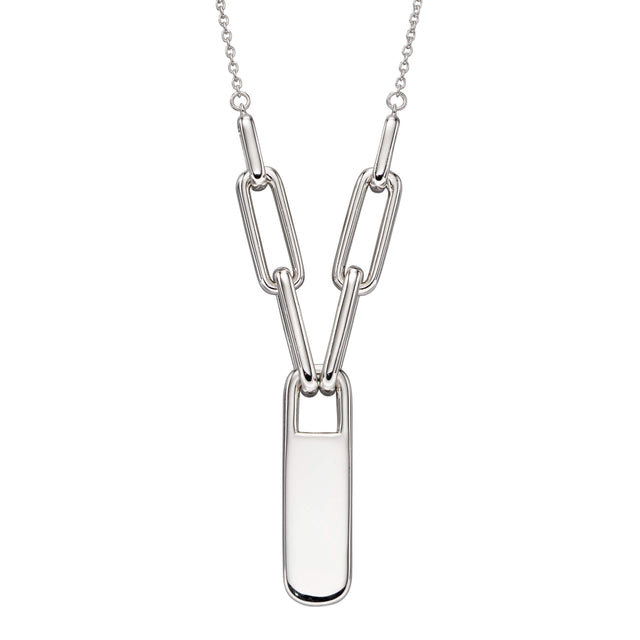 Long link necklace silver