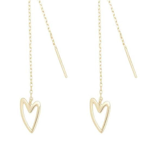 Break-up "needle & thread" earrings gold