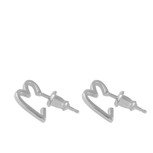 Basic sweetheart hoops silver