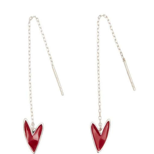 Make-up "needle and thread" earrings silver