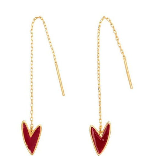 Make-up "needle and thread" earrings gold