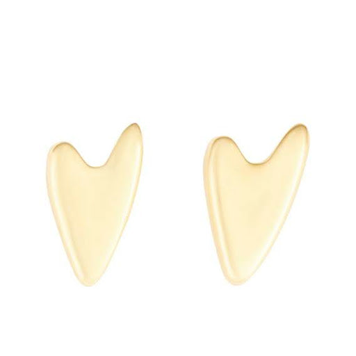 Heartbeat studs gold