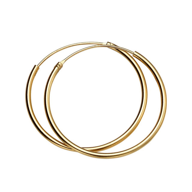 Little boutique sleek gold hoops