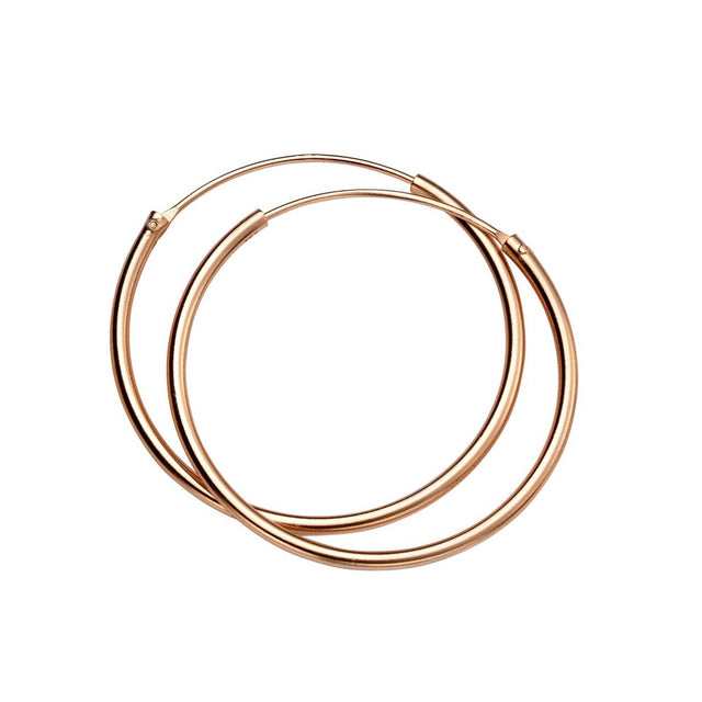 Little boutique sleek rose gold hoops