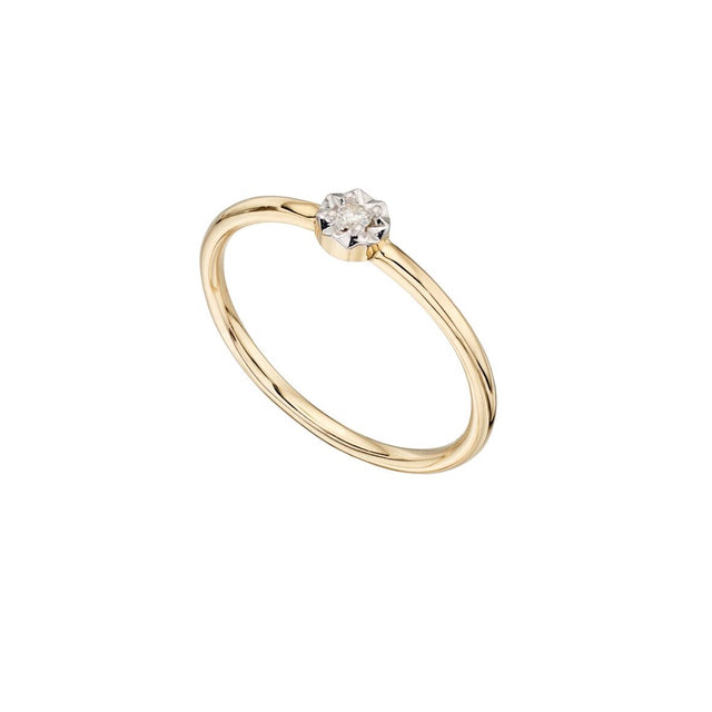 Diamond solitaire ring