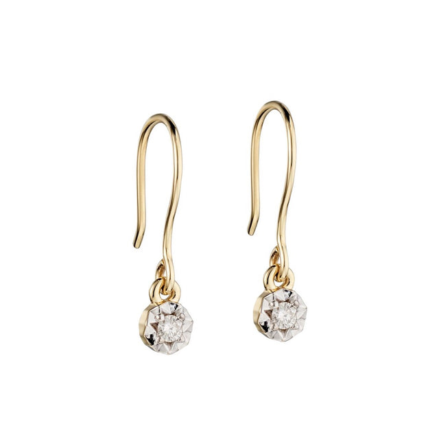 Luxury diamond and gold earrings