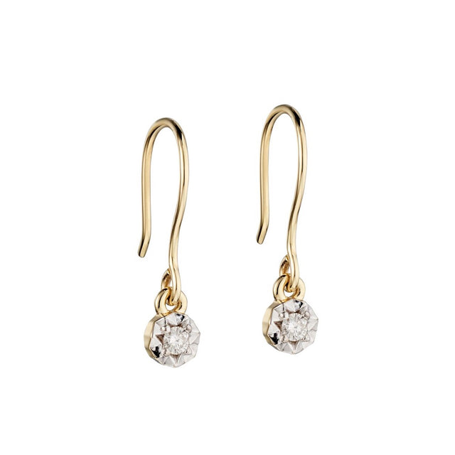 Luxury diamond and gold earrings