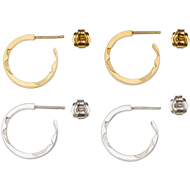 Mustard and Peaches Coastal Hoop Earrings