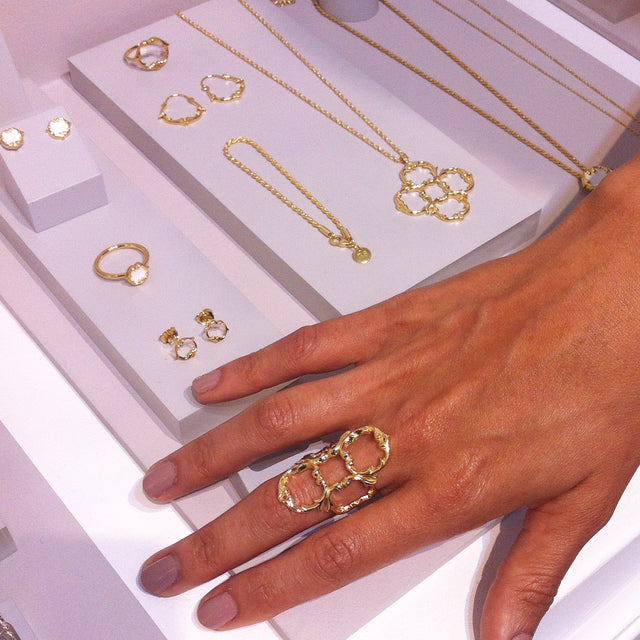 Rosie Sanders  Kaleidoscope Wrap Ring w/ Green Amethyst