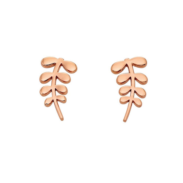 rose gold stem earrings