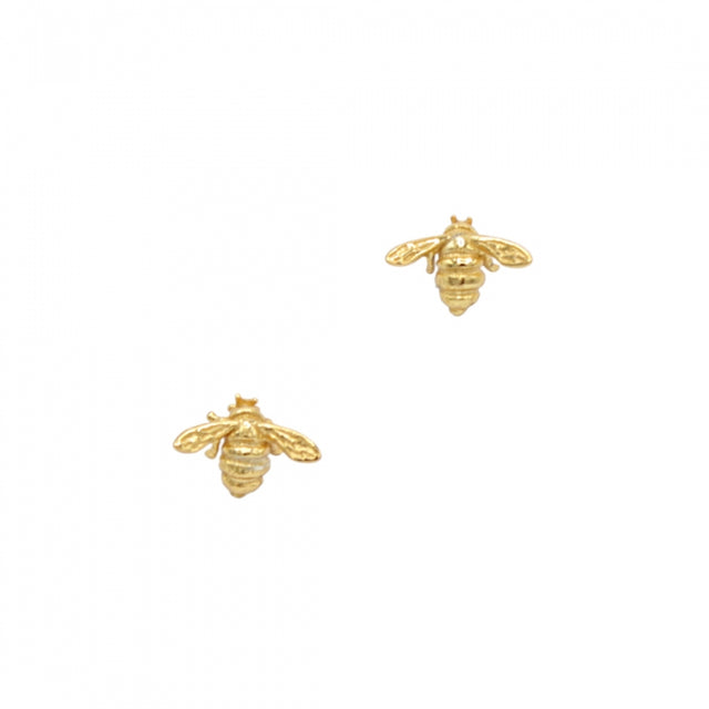 Bumble bee studs gold