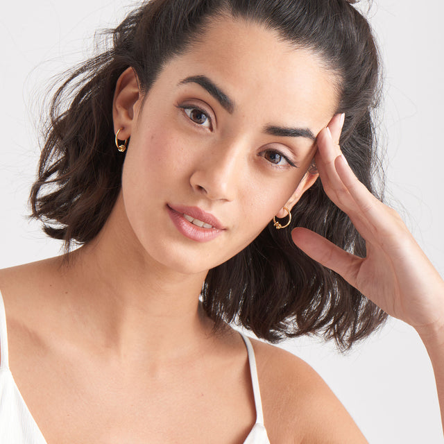 Modern hoop earrings gold