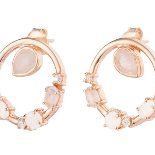 Allegra circular earrings rose gold