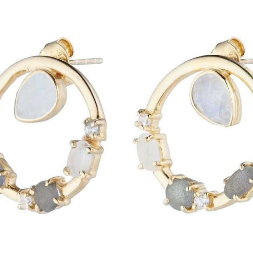 Allegra circular earrings gold