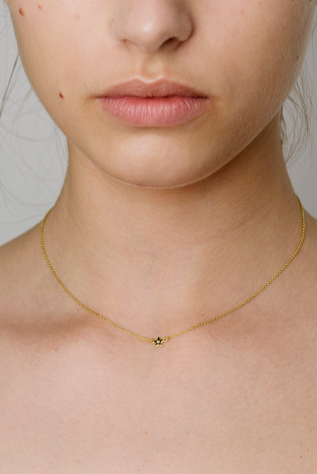 Gold Diamond Little Star Necklace