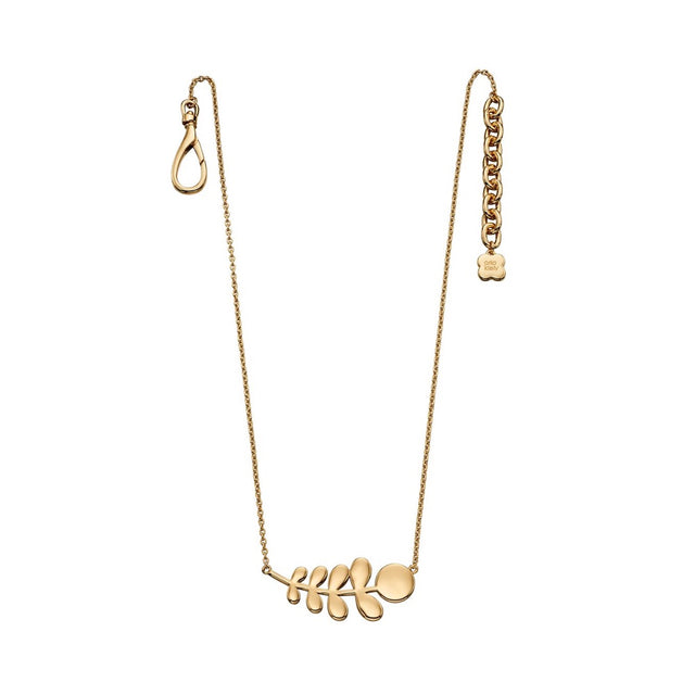 gold stem necklace