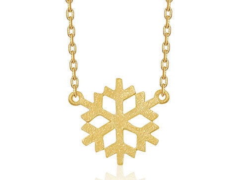Butterfly diamonds boutique cute little gold snowflake pendant