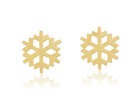 Butterfly diamonds boutique cute little gold snowflake studs